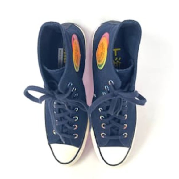 Converse Chuck 70 Shoes Men's HI Obsidian Bold Citron Egret Canvas Size 170491C - Picture 3 of 11